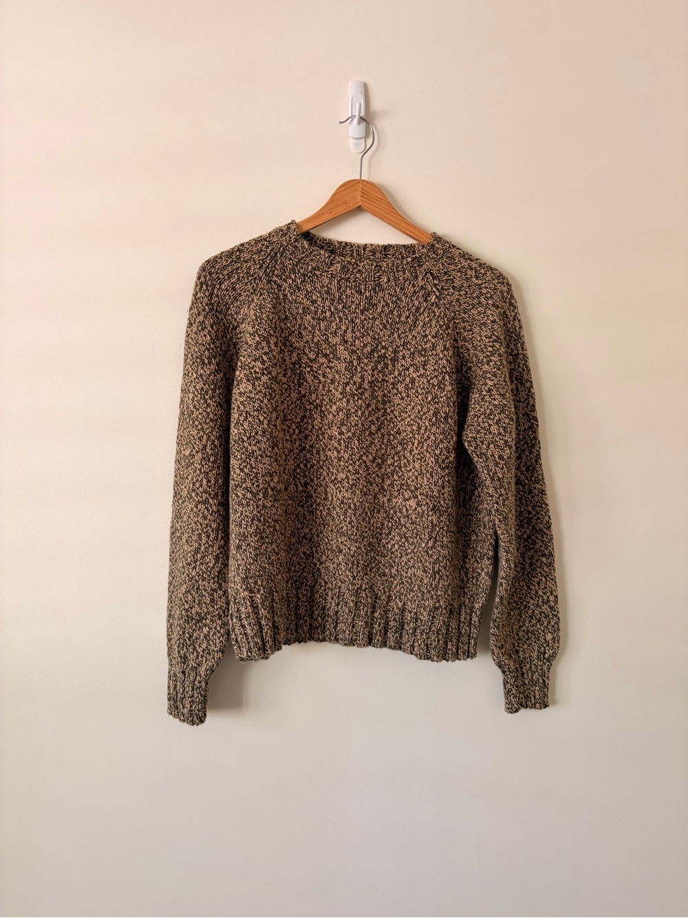 Vintage Abercrombie Crewneck Marled Knit Sweater - Brown